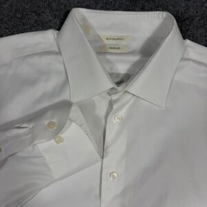 Suitsupply Traveller Slim‎ Fit Dress Shirt Mens 18 46 White Cotton EUC